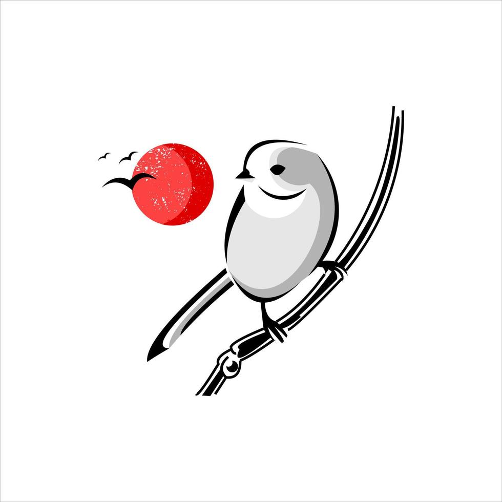 illustrazione carina uccello pettirosso vettore
