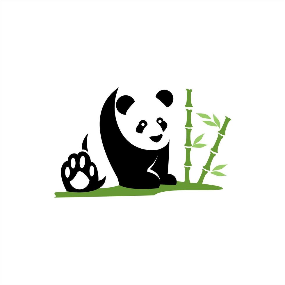 mascotte animale semplice di vettore del panda