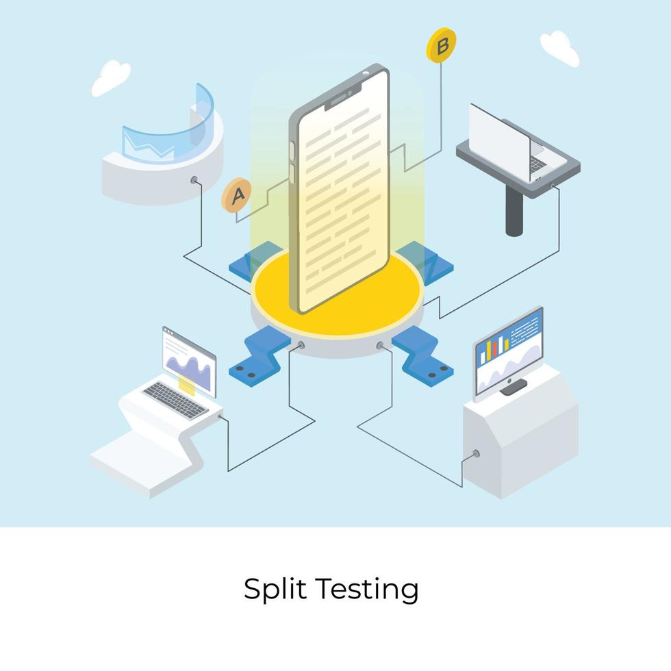 concetti di test divisi vettore