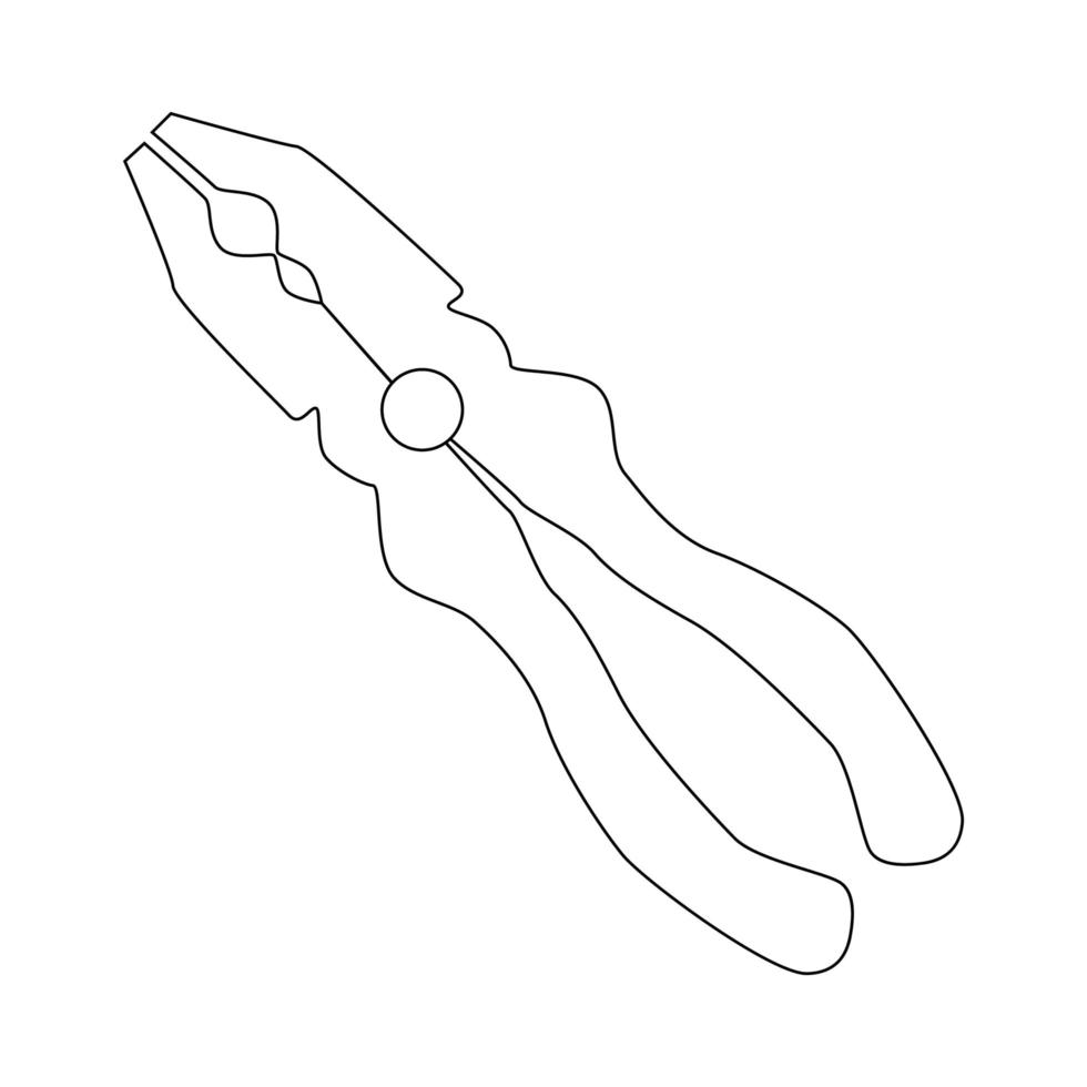 icona della linea di piler. illustrazione per tema di riparazione, stile doodle vettore