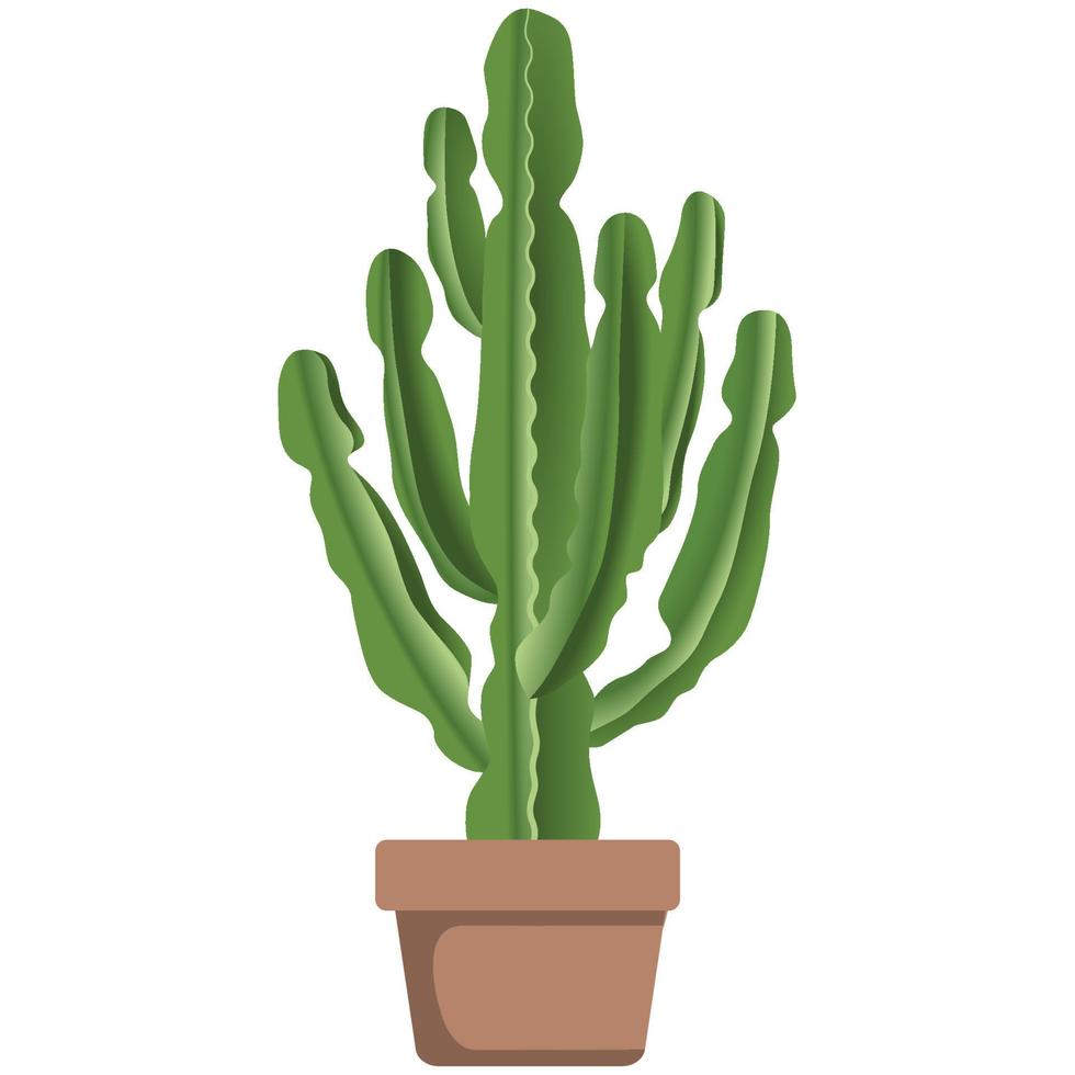 pianta da appartamento in vaso di cactus. vettore