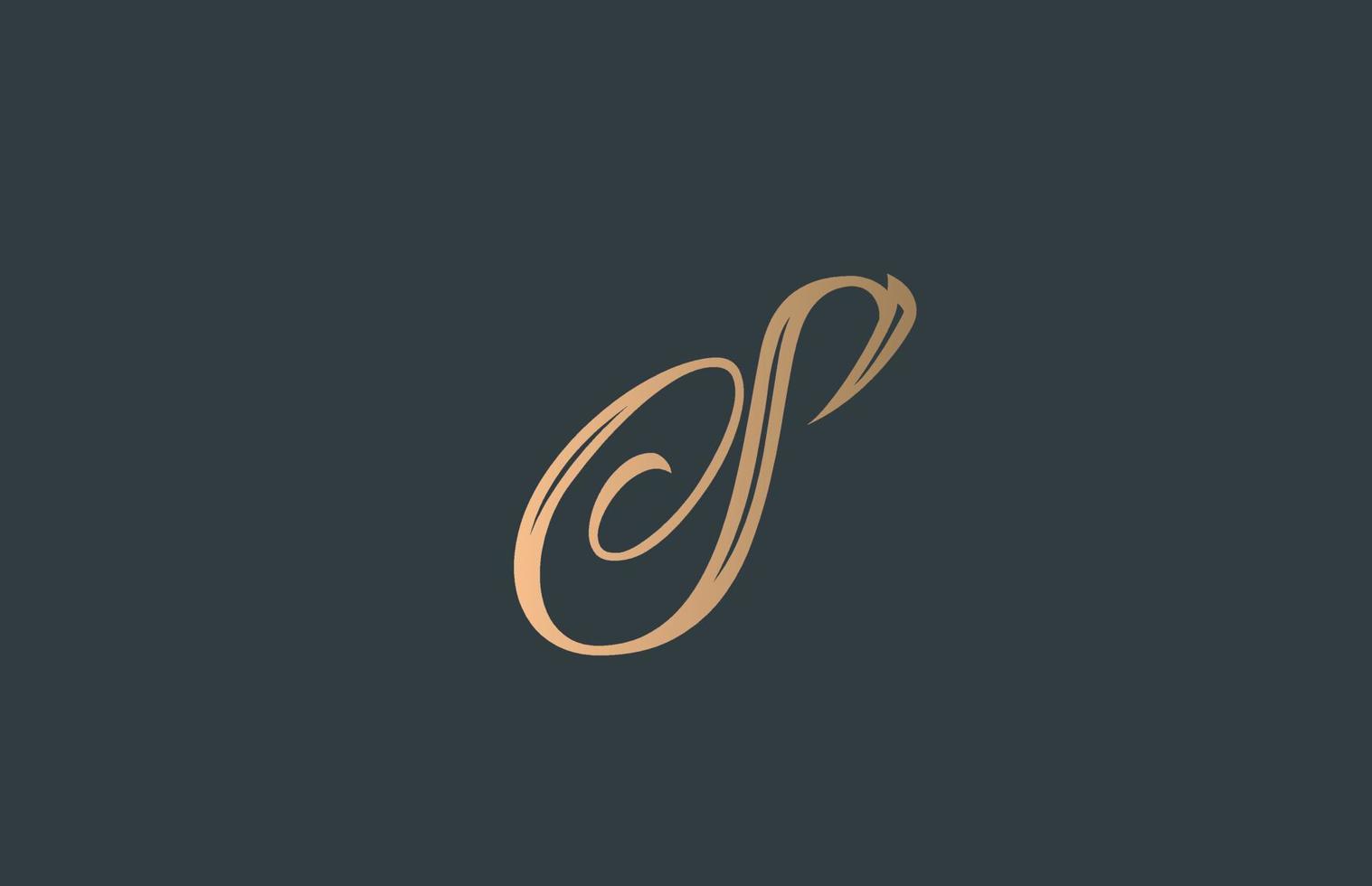 giallo verde calligrafia s alfabeto lettera logo icona. design elegante per affari e aziende vettore