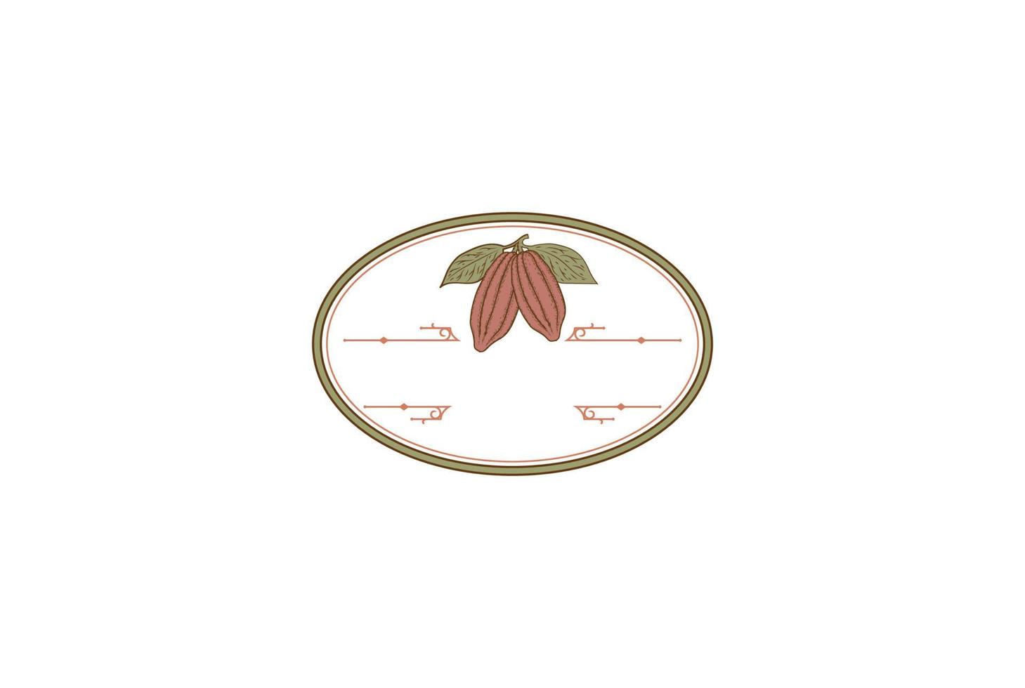 retrò vintage cioccolato cacao cacao etichetta prodotto logo design vettoriale