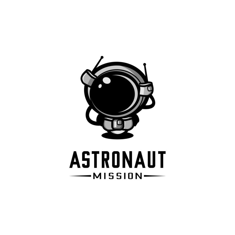 vettore logo astronauta