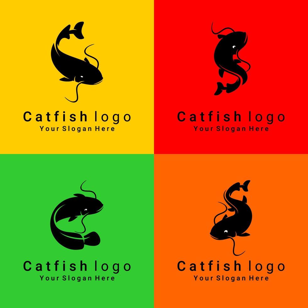 vettore logo pesce gatto, logo resto