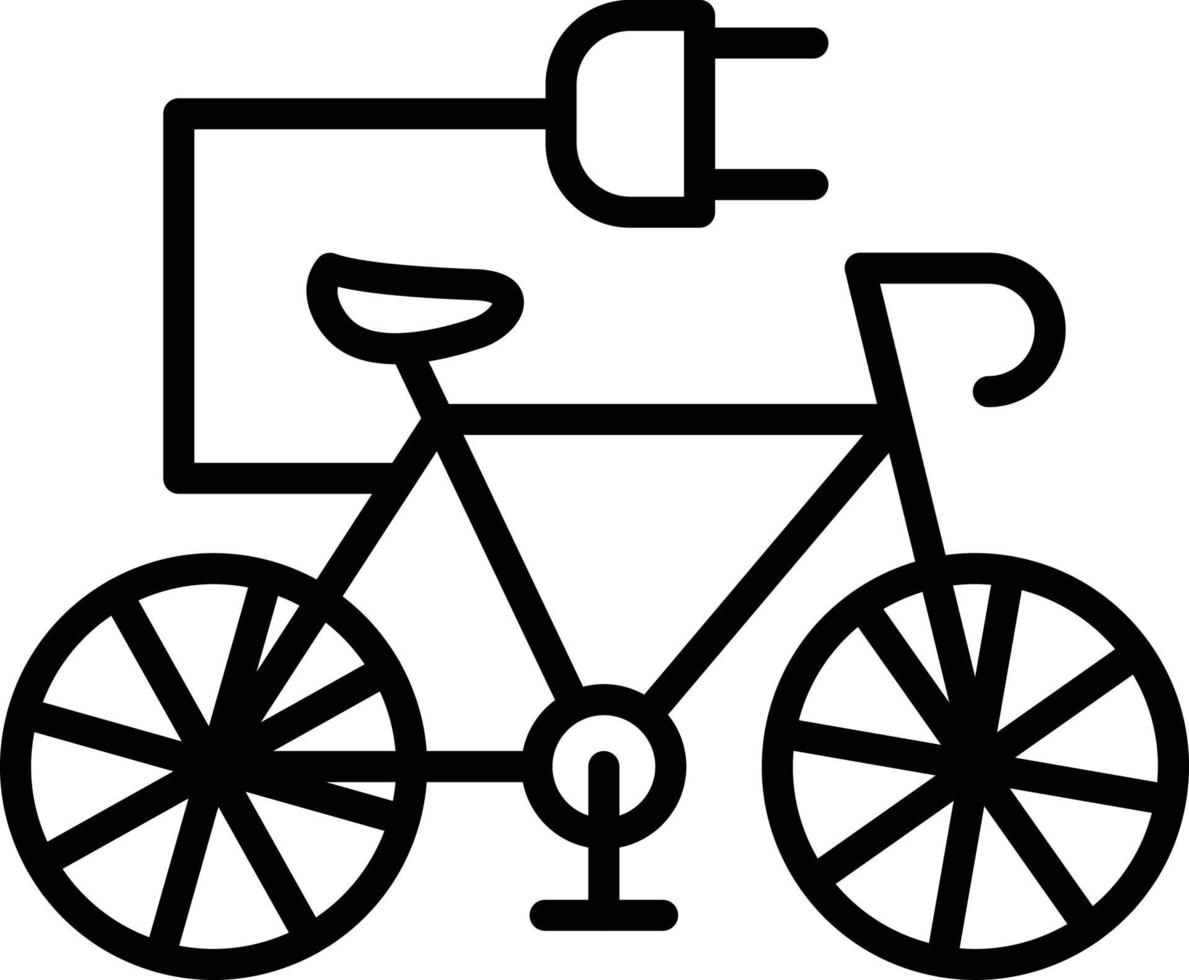 stile icona bicicletta elettrica vettore