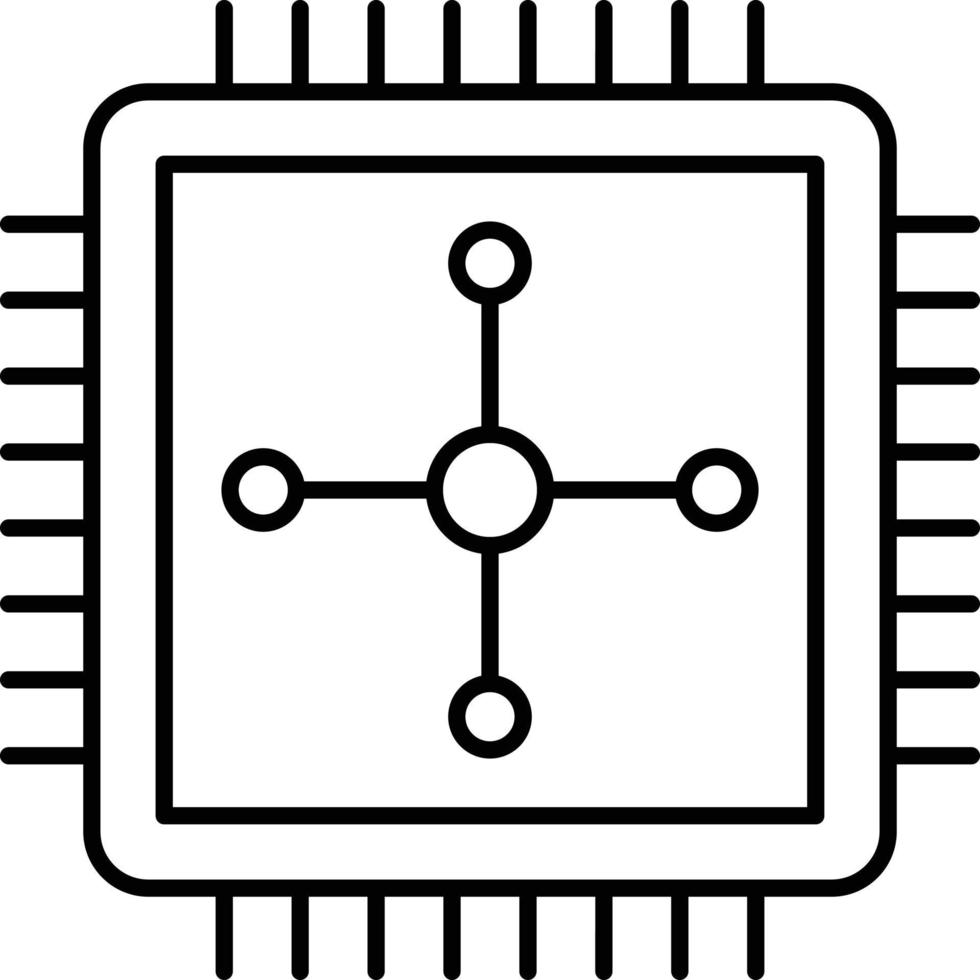 stile icona cpu vettore