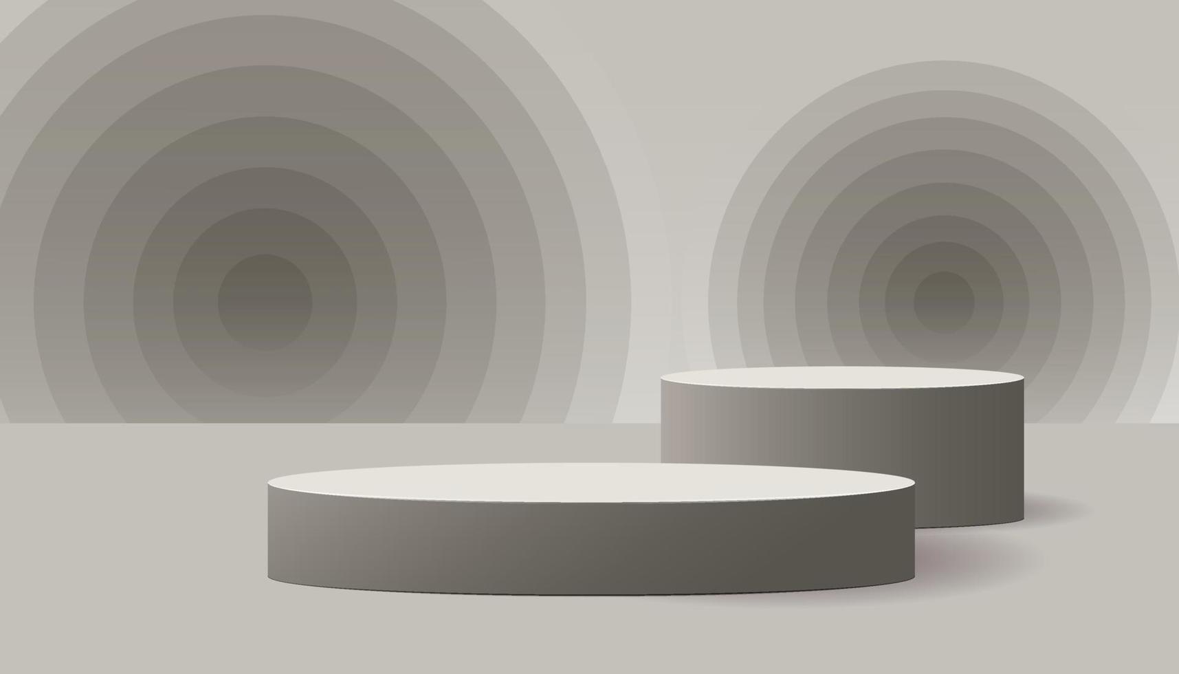 I prodotti di sfondo 3d mostrano la scena del podio con piattaforma geometrica. sfondo bianco vettore