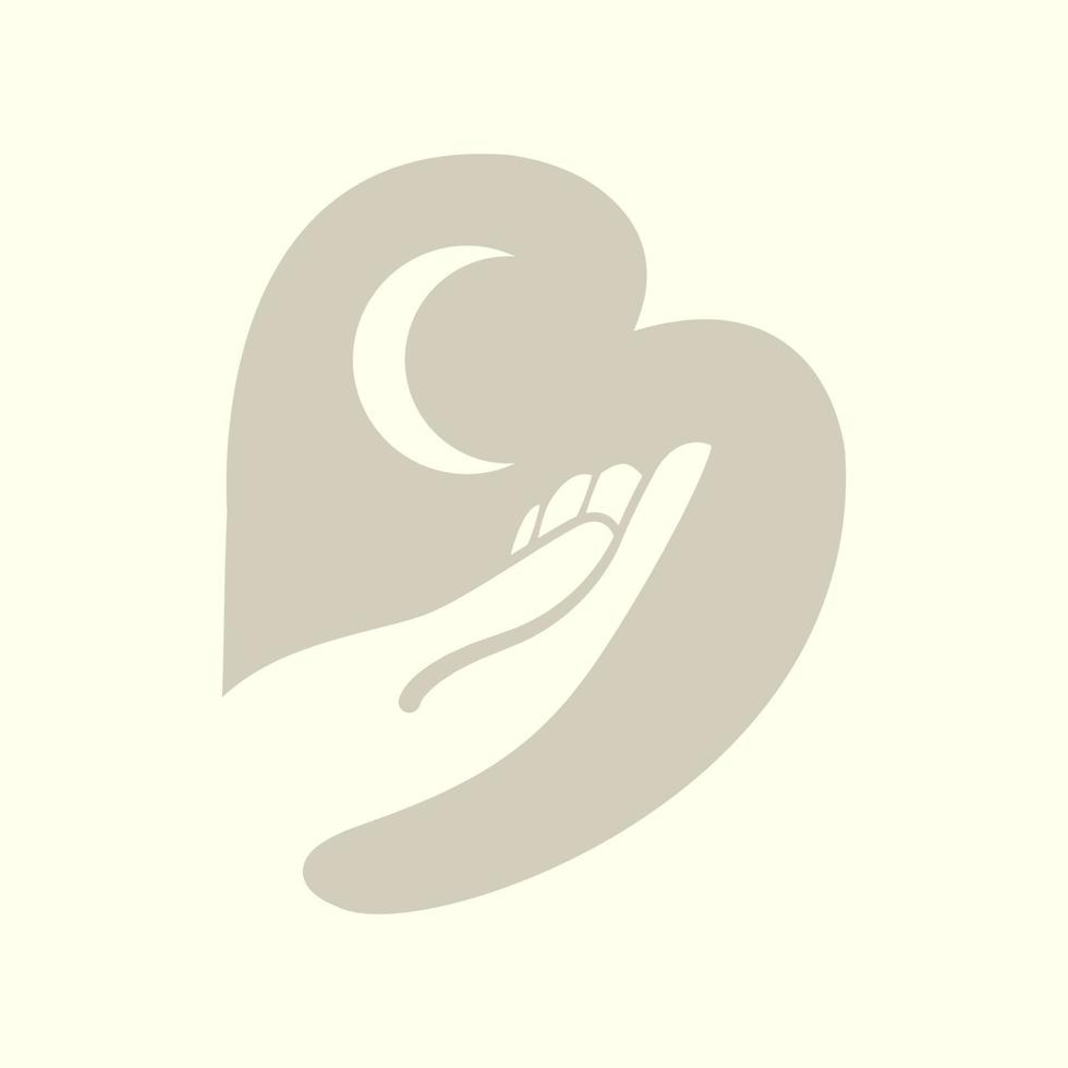 b con la preghiera della mano logo design icona vettore illustrazione grafica