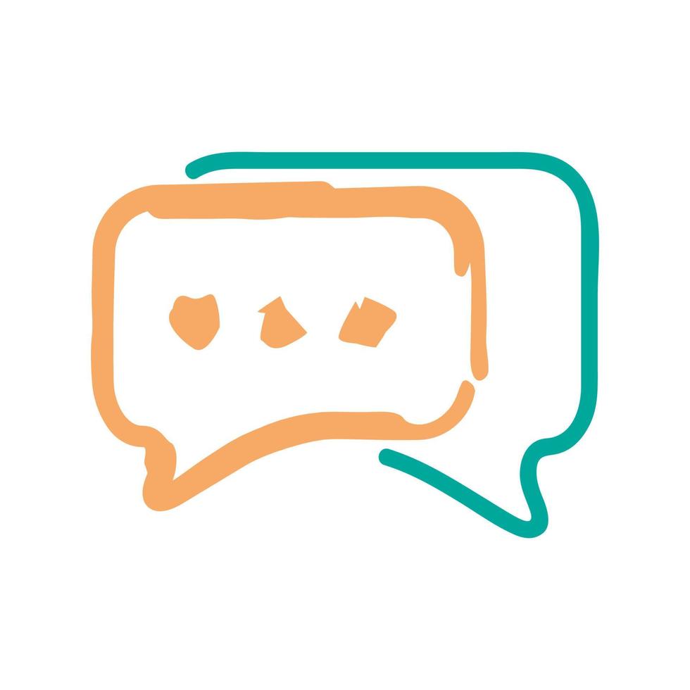 doppia bolla chat parlare consulenza logo icona disegno vettoriale illustrazione grafica