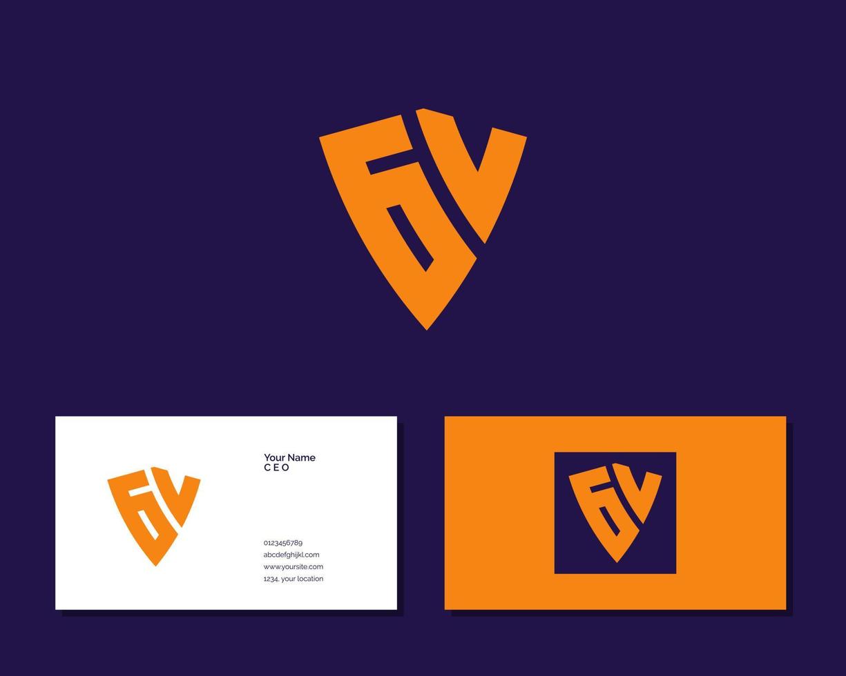 lettera gv logo design. simbolo del monogramma monocromatico minimal creativo. emblema vettoriale elegante universale. logo aziendale premium. simbolo grafico dell'alfabeto per l'identità aziendale