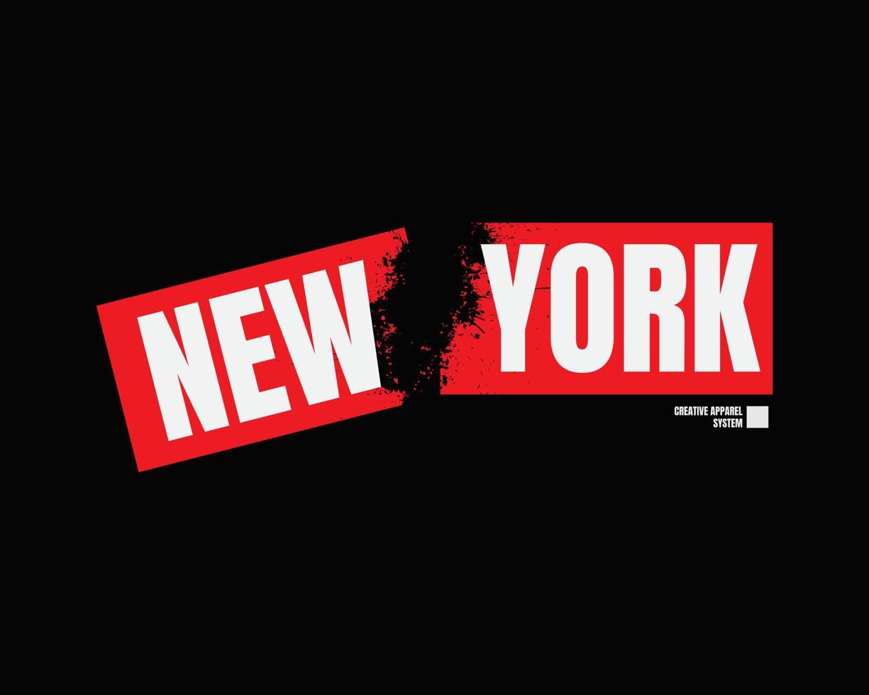 illustrazione vettoriale e tipografia di New York, perfetta per t-shirt, felpe con cappuccio, stampe ecc.