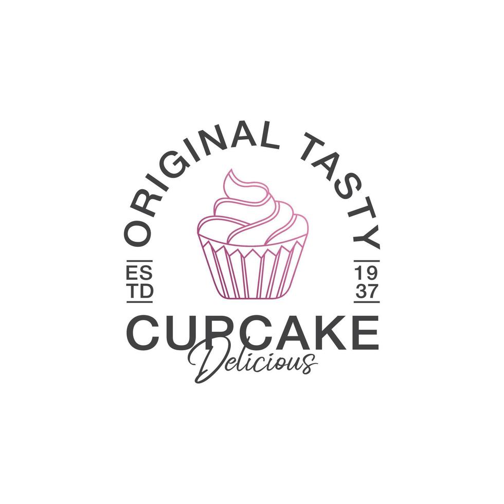 modello di progettazione logo cupcake vector premium, negozio di panetteria, logo di panetteria, pane fresco, casa di cottura