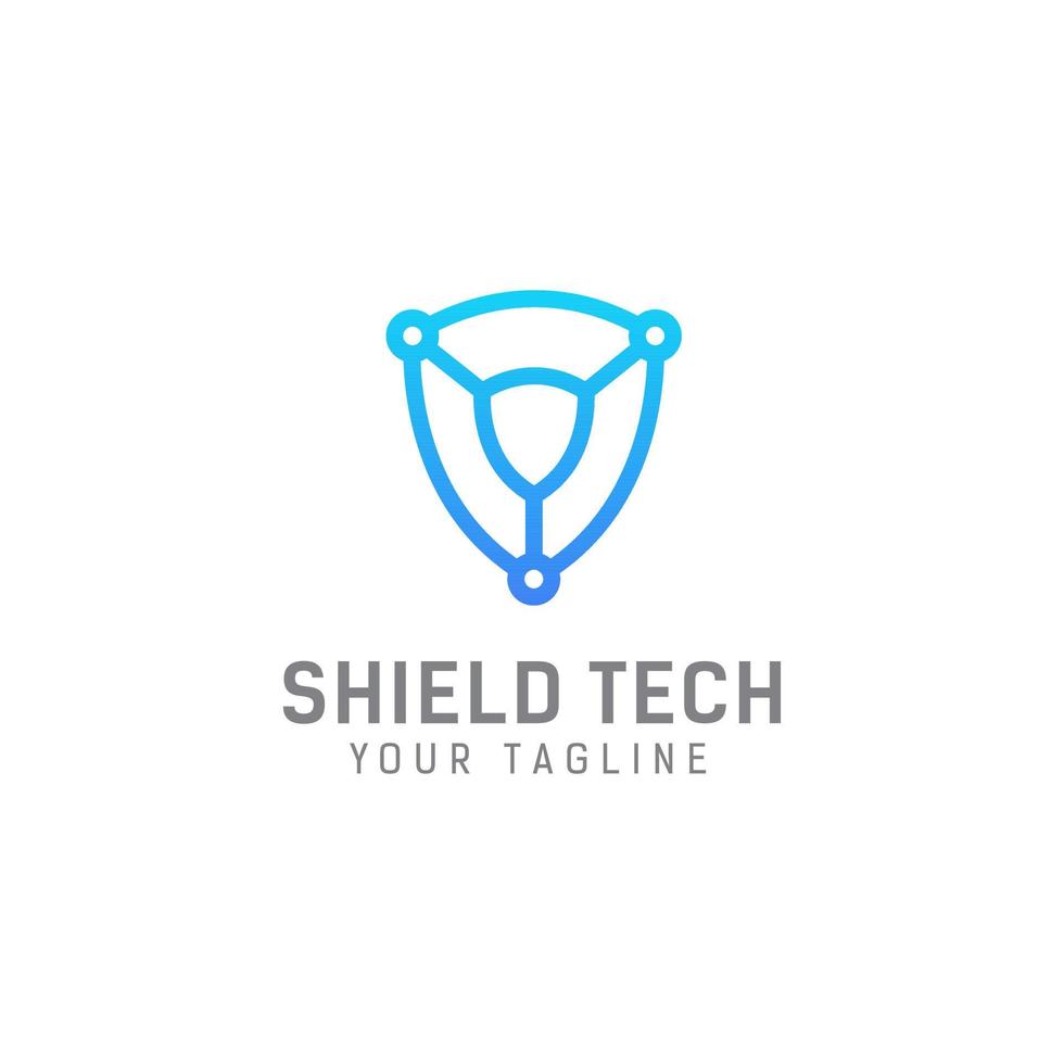 modello di progettazione del logo della tecnologia di sicurezza vettore