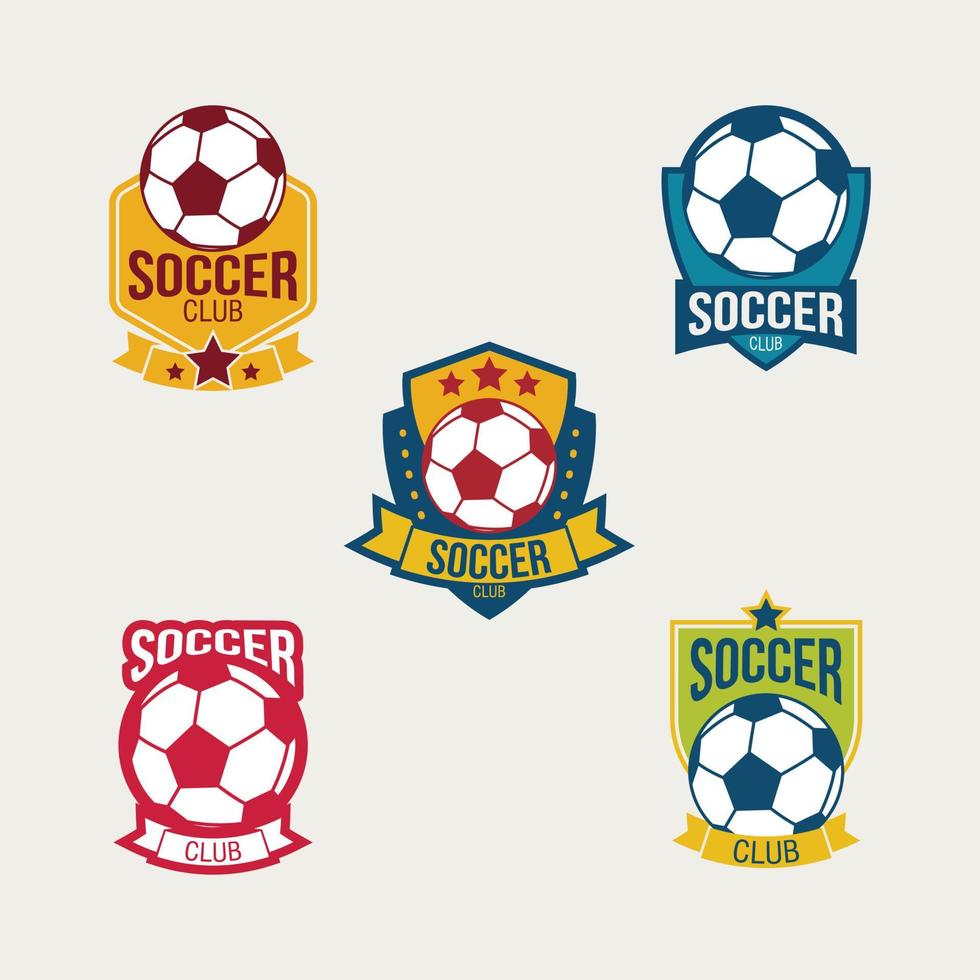 vettore di design del logo di calcio. adatto per il logo della tua squadra di calcio