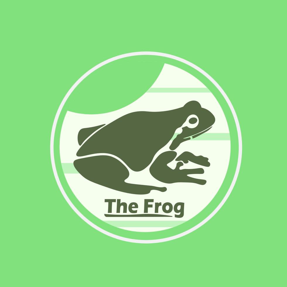 il logo della rana semplice vettore