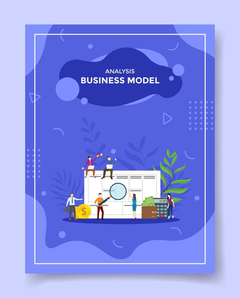 concetto di business modello di business per modello di banner, flyer, libri e copertina di una rivista vettore