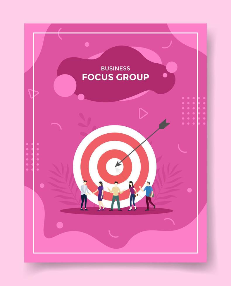 concetto di business di discussione del focus group fgd per modello di banner, volantino, libri e copertina di una rivista vettore