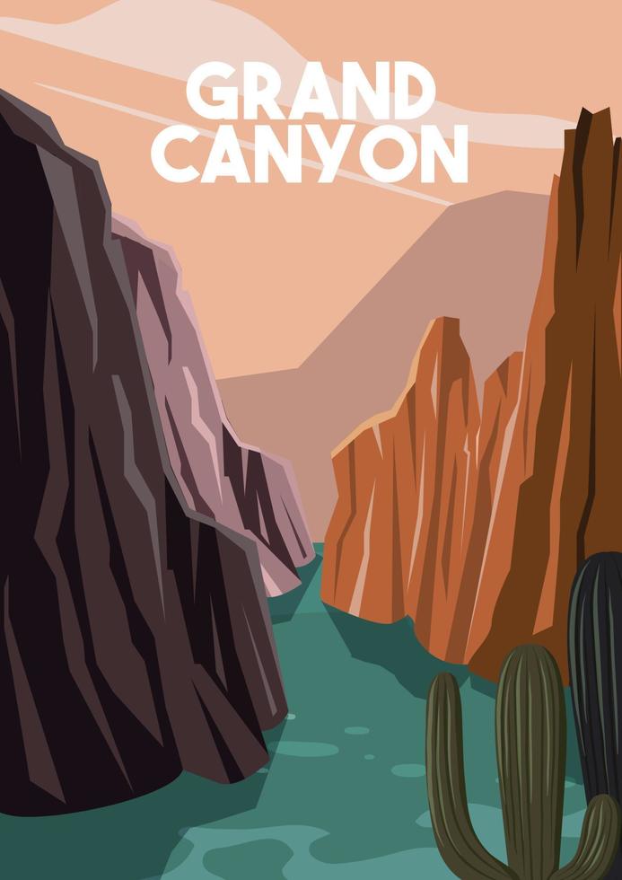 sfondo dell'illustrazione di vettore del grand canyon arizona