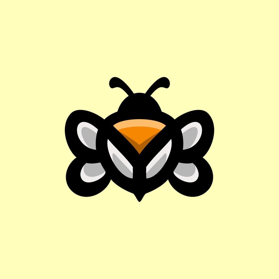 design semplice logo vettoriale mascotte di miele d'api naturale