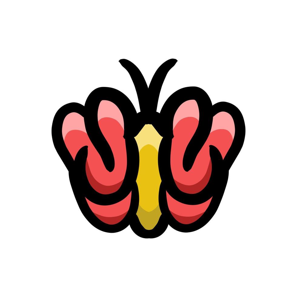 design vettoriale farfalle carine per loghi, t-shirt come desideri, modificabili.