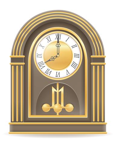 vecchio orologio retrò icona illustrazione vettoriali stock