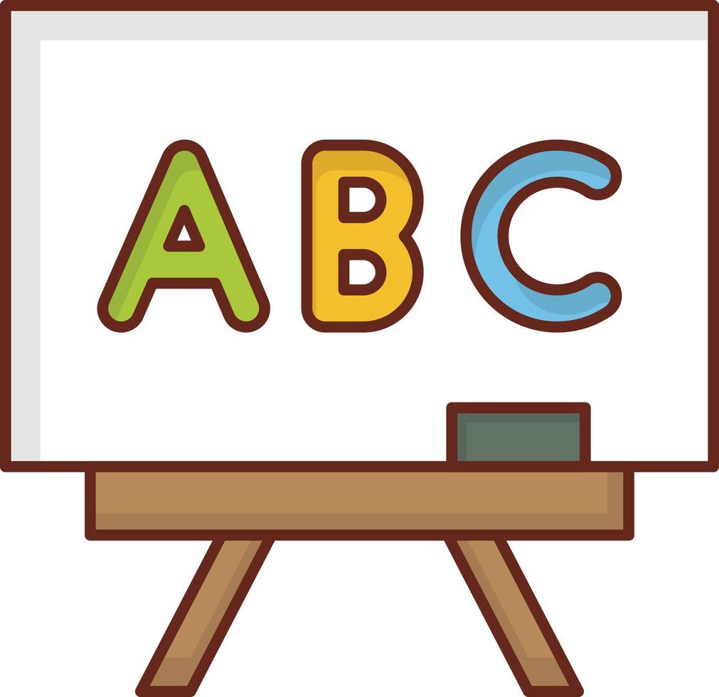 illustrazione vettoriale abc su uno sfondo trasparente. simboli di qualità premium. icona del colore piatto della linea vettoriale per il concetto e la progettazione grafica.