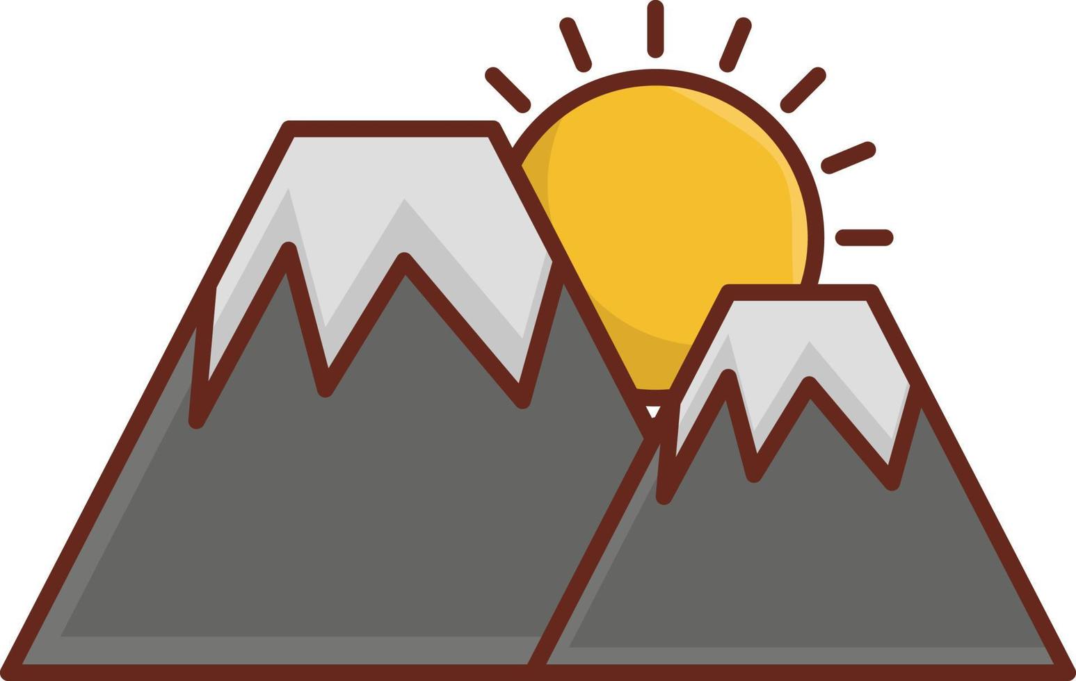 illustrazione vettoriale tramonto su uno sfondo trasparente. simboli di qualità premium. icona del colore piatto della linea vettoriale per il concetto e la progettazione grafica.