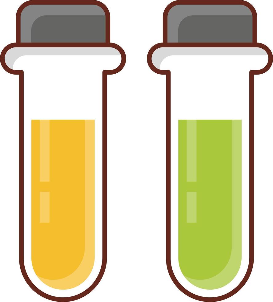 illustrazione vettoriale di provetta su uno sfondo trasparente. simboli di qualità premium. icona del colore piatto della linea vettoriale per il concetto e la progettazione grafica.