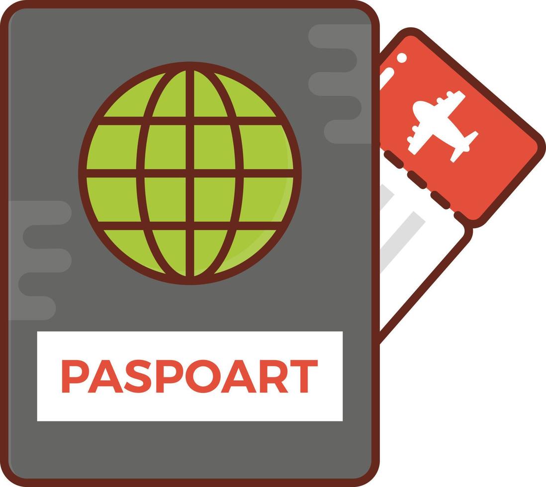 passaporto illustrazione vettoriale su uno sfondo trasparente. simboli di qualità premium. icona del colore piatto della linea vettoriale per il concetto e la progettazione grafica.