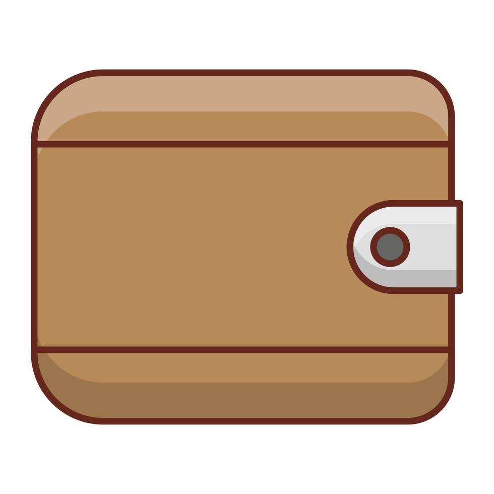 illustrazione vettoriale di portafoglio su uno sfondo trasparente. simboli di qualità premium. icona di colore piatto linea vettoriale per concept e graphic design.