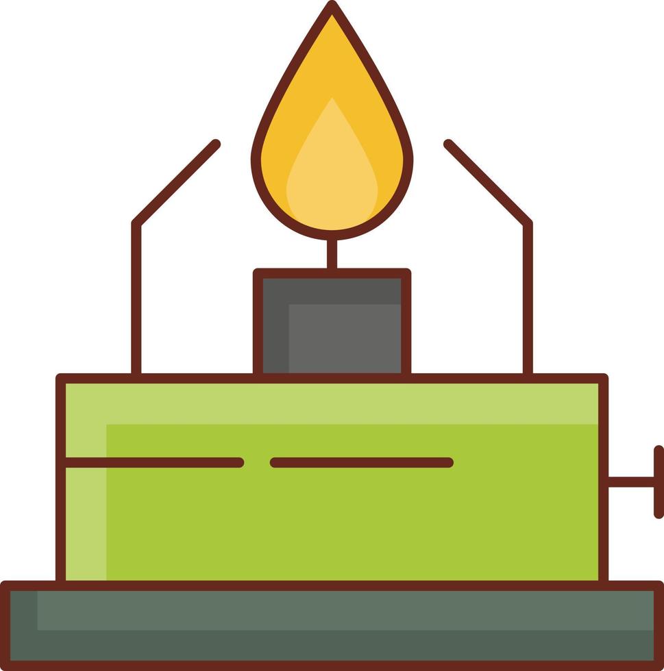 illustrazione vettoriale del bruciatore su uno sfondo trasparente. simboli di qualità premium. icona del colore piatto della linea vettoriale per il concetto e la progettazione grafica.