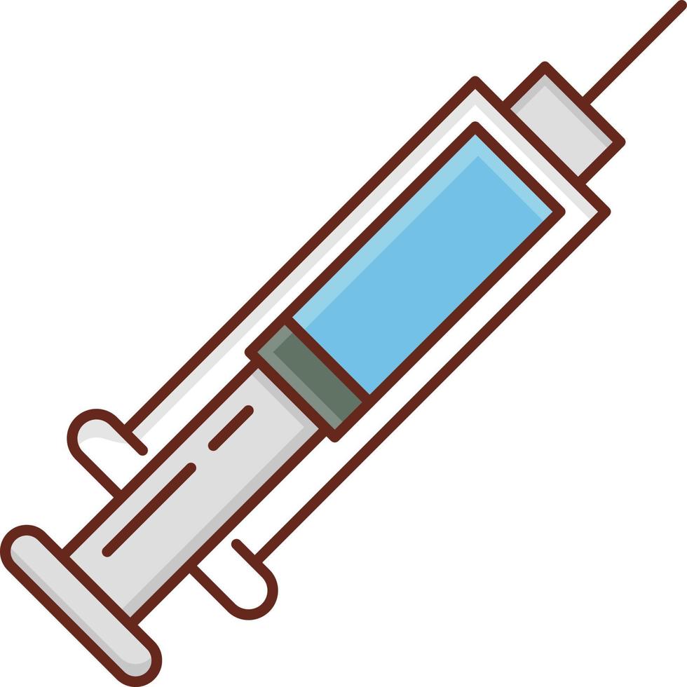 illustrazione vettoriale di iniezione su uno sfondo trasparente. simboli di qualità premium. icona del colore piatto della linea vettoriale per il concetto e la progettazione grafica.