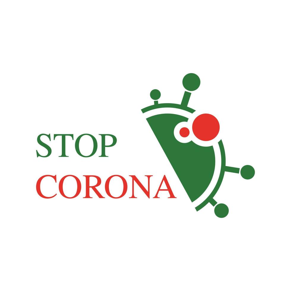 covid-19 concetto di coronavirus iscrizione tipografia logo design vettore