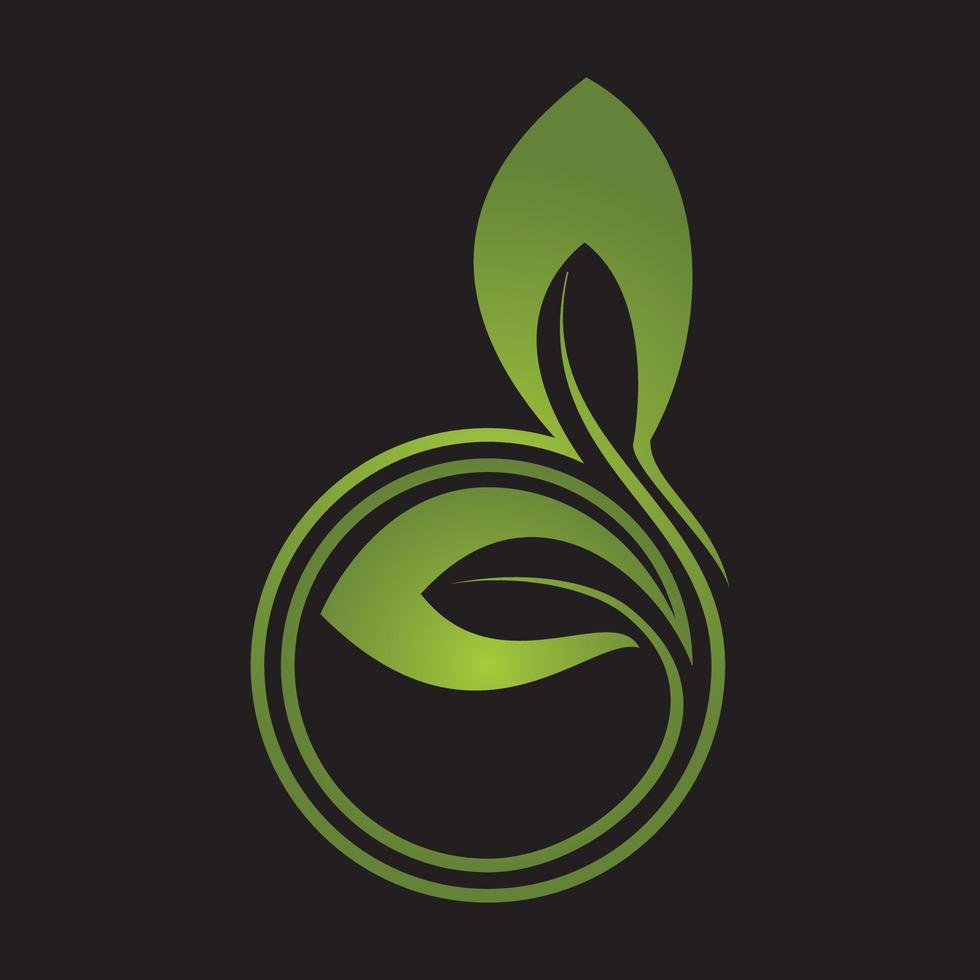 foglia verde ecologia natura logo elemento vettore