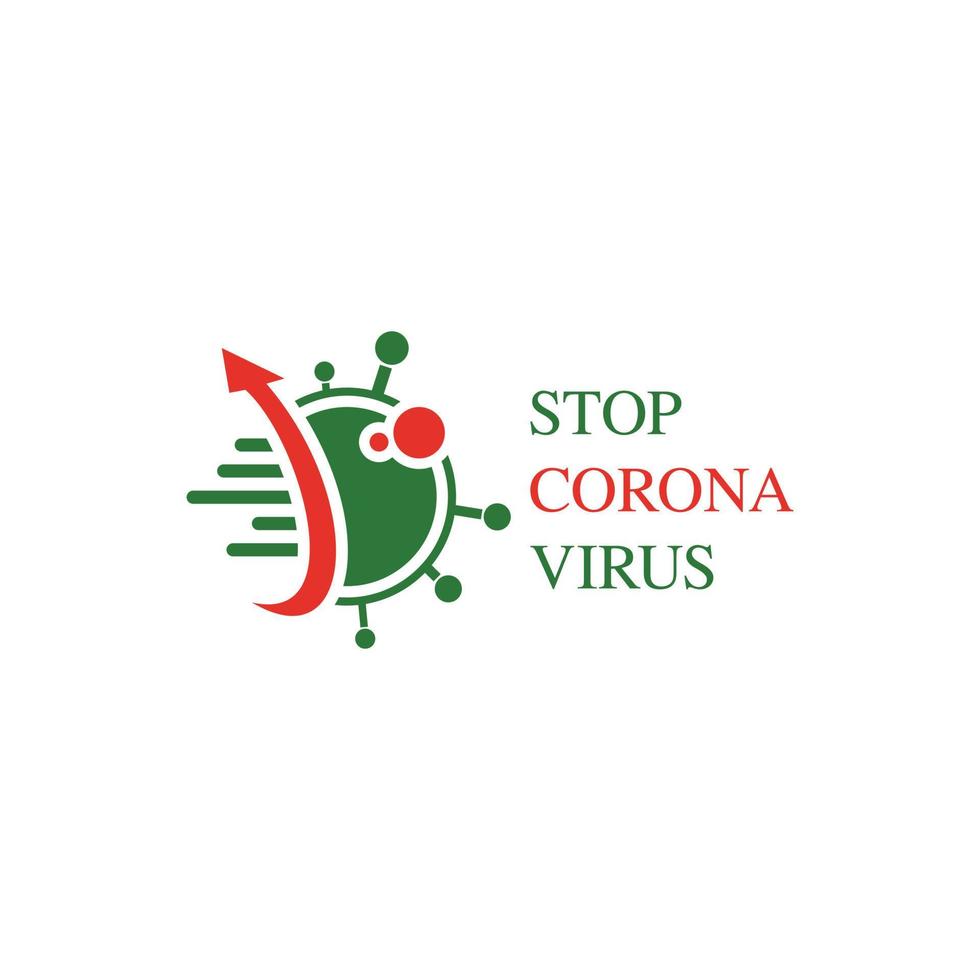 covid-19 concetto di coronavirus iscrizione tipografia logo design vettore