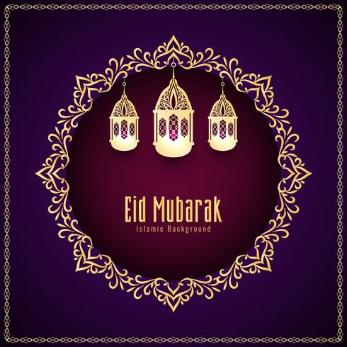 Fondo decorativo astratto di Eid Mubarak vettore