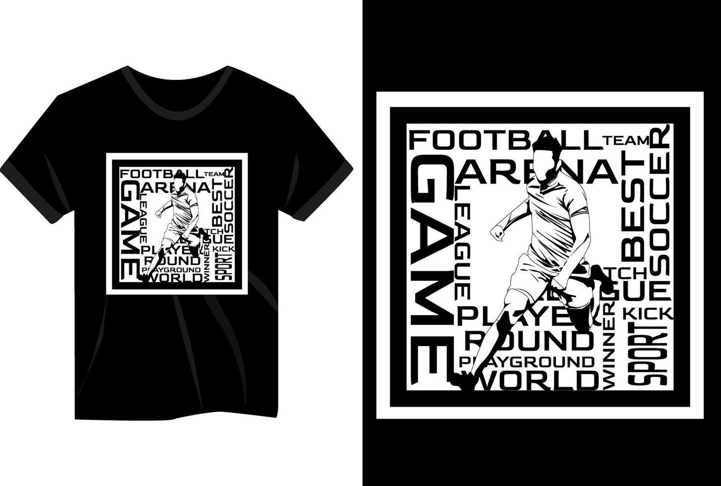 mockup di design tipografico di calcio vettore