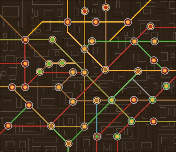 mappa della metropolitana vettore