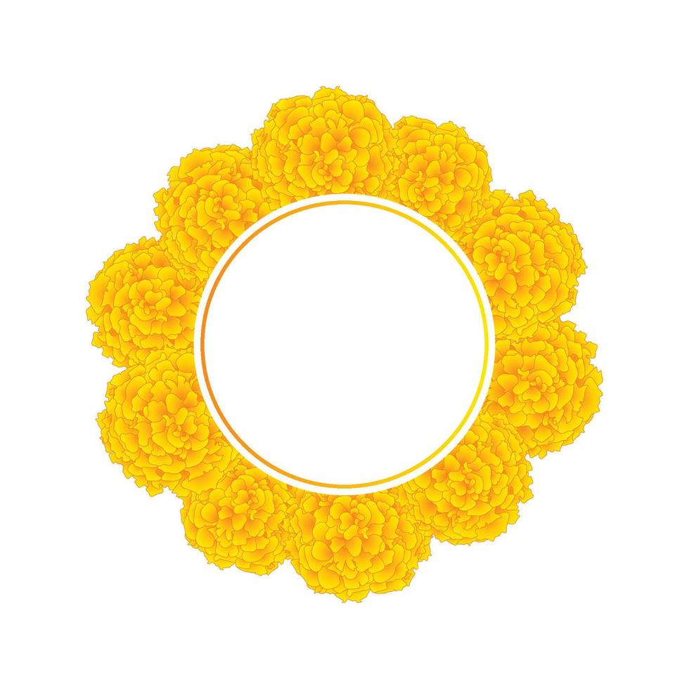 ghirlanda di banner di calendula gialla vettore