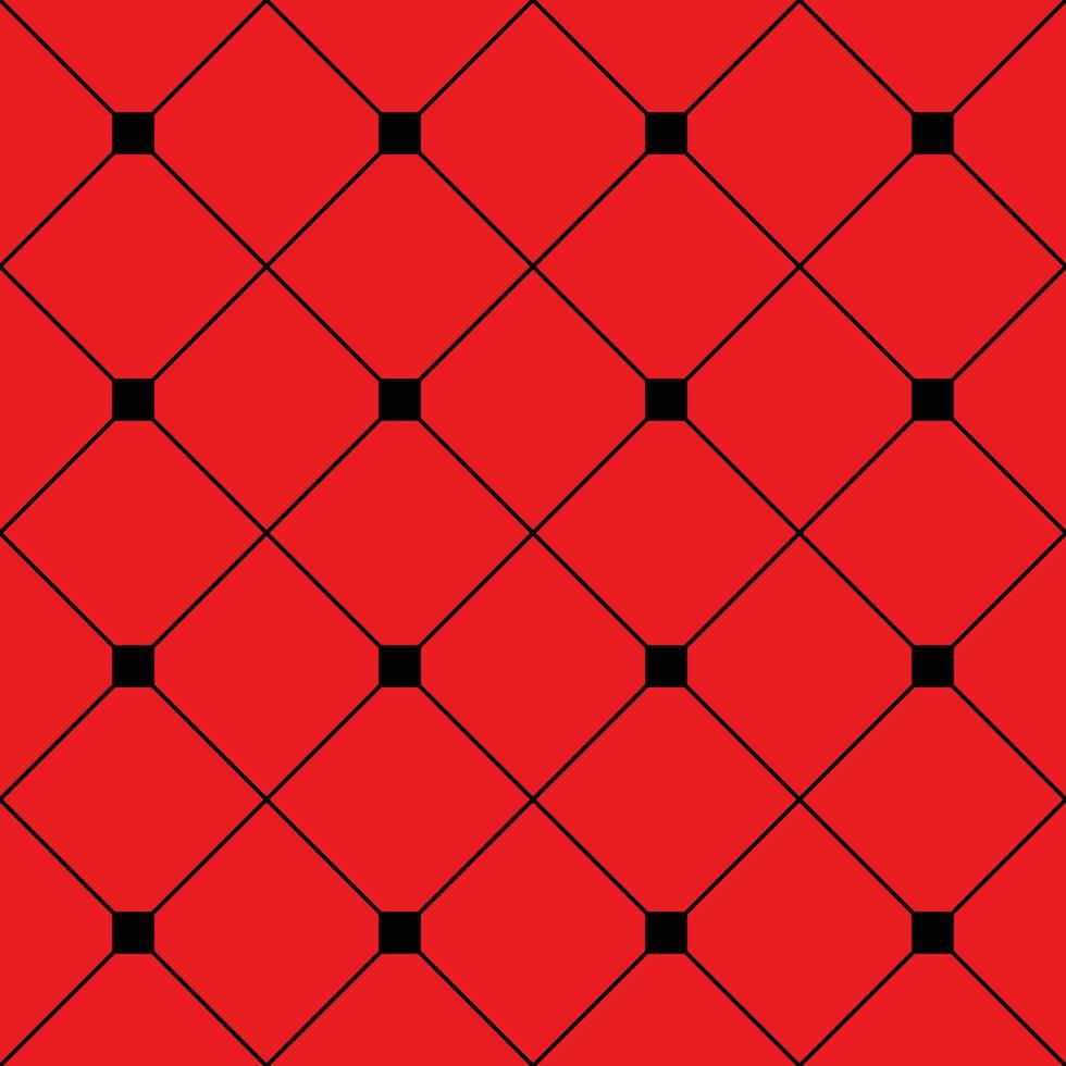 nero quadrato diamante griglia sfondo rosso vettore