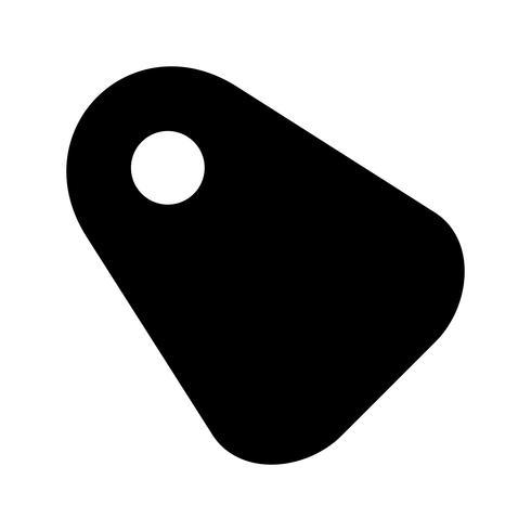 etichetta glifo icona nera vettore