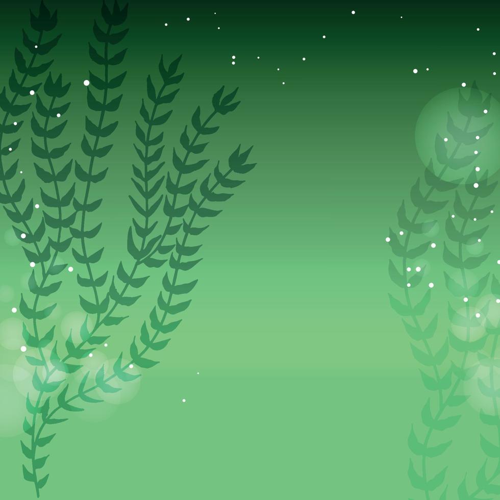 sfondo verde con piante vettore