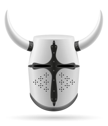 illustrazione vettoriale stock di casco medievale di battaglia