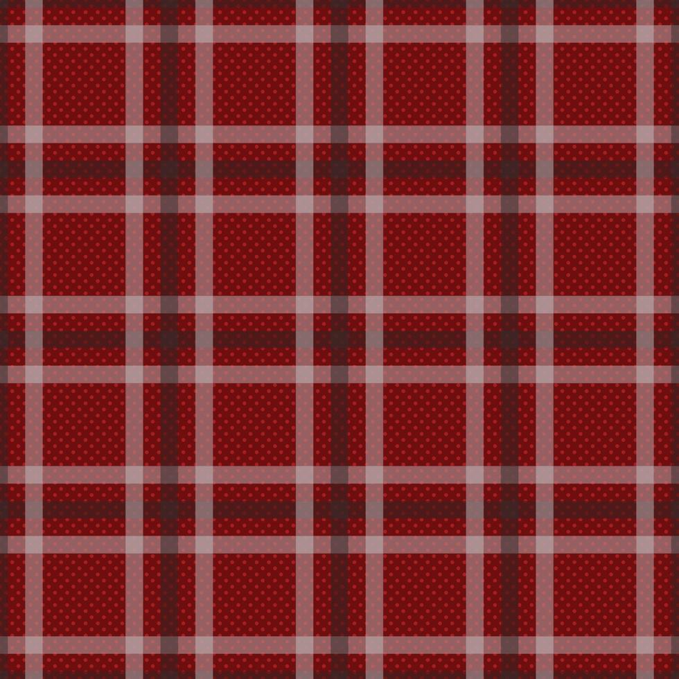 tartan rosso con sfondo a righe bianche e nere vettore