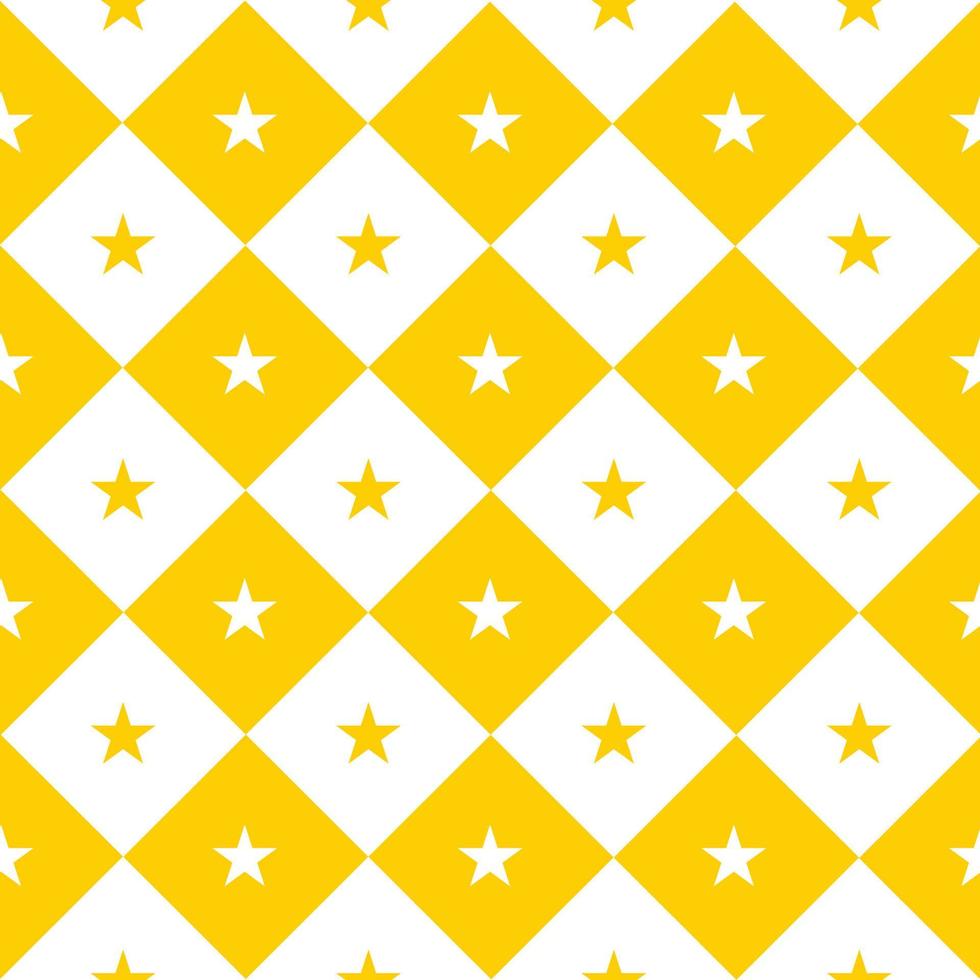 stella gialla bianca scacchiera sfondo diamante vettore