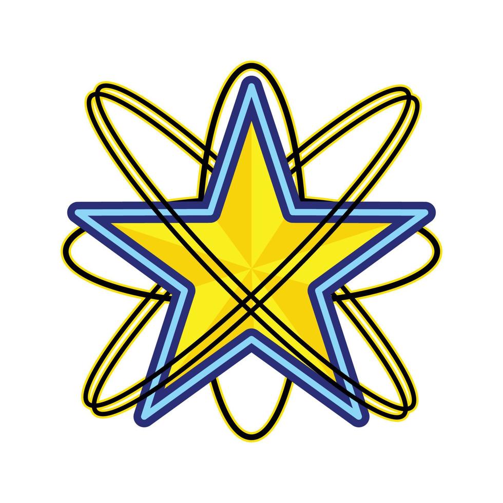 stella con logo ad anello vettore