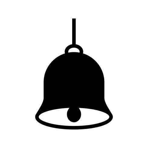 Icona del glifo campana nera vettore