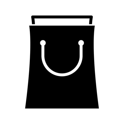 Icona del glifo della borsa nera vettore