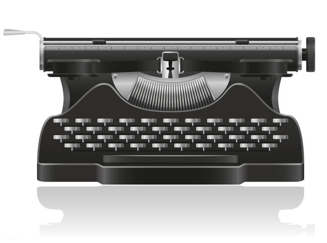 vecchia illustrazione vettoriale di macchina da scrivere